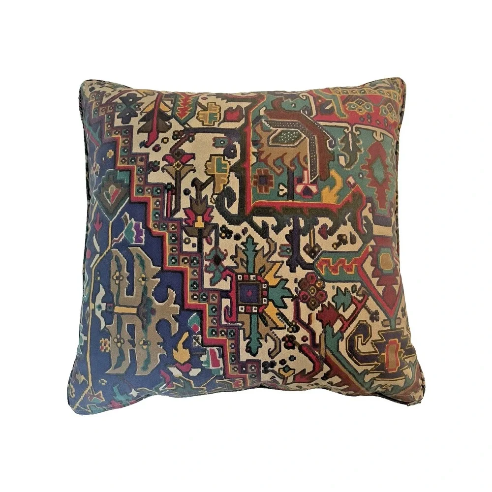 Vtg Ralph Lauren Oxfordshire Sandalwood 16x16 Pillow Orienta Feather Insert